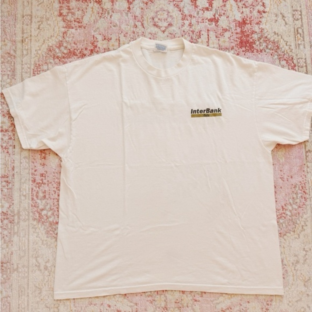 Hanes Cream Short Sleeve Men's Tee “Interbank”